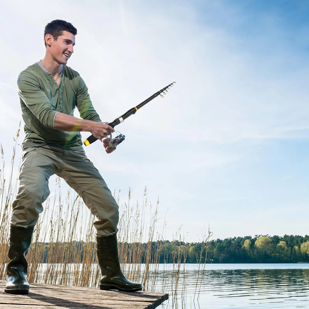 Carbon Fiber Spinning Rod Telescopic Carp Fishing Rod Fishing Accessories for Carp Fishing