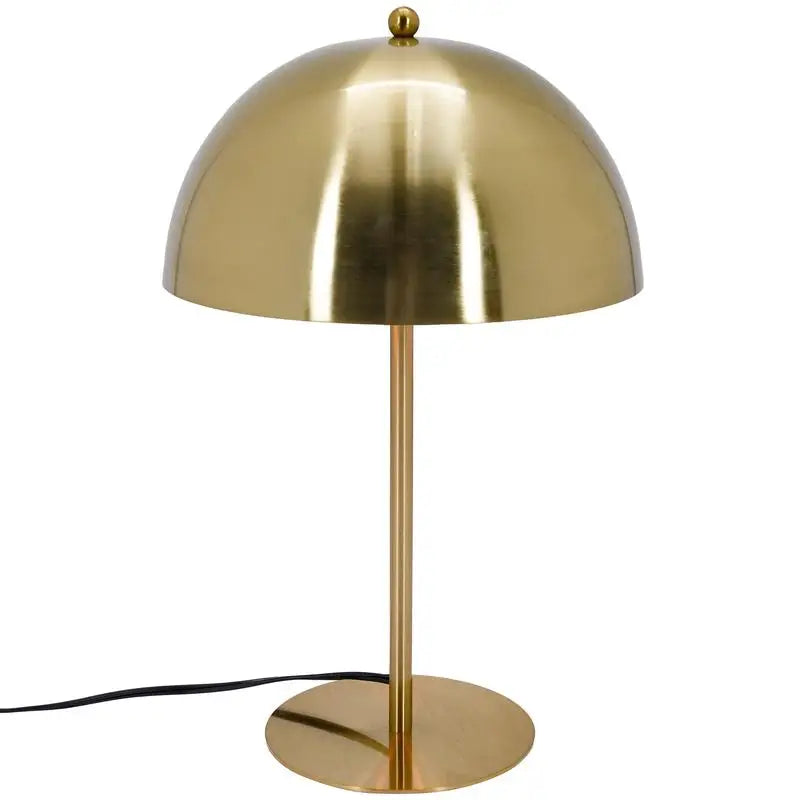 Dimmable Minimalist Table Lamp, Small Bedside Light for Nightstands, Living Room, Office & Study, Gold & White Design, Fast