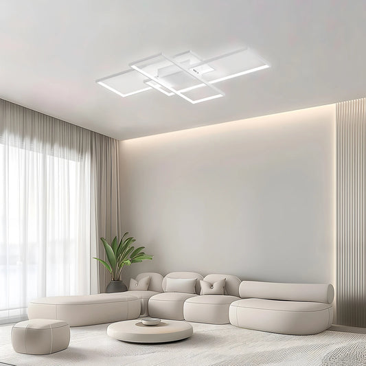 White Ceiling Light Minimalist Bedroom Main Light LED White Light Ceiling Light Living Room Flush Mount Lighting Fixture