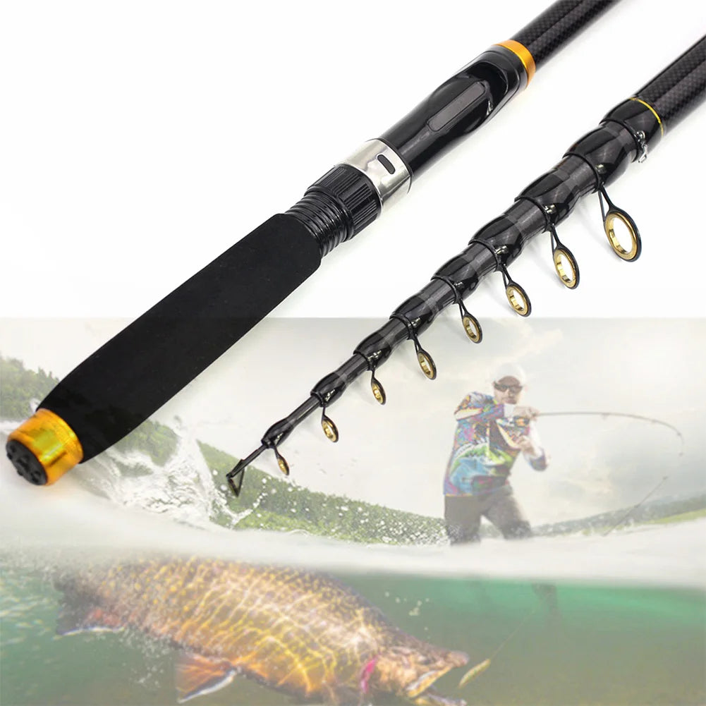 Carbon Fiber Fishing Rod Telescopic Spinning Rod Carp Fishing Rod Fishing Accessories for Carp Fishing