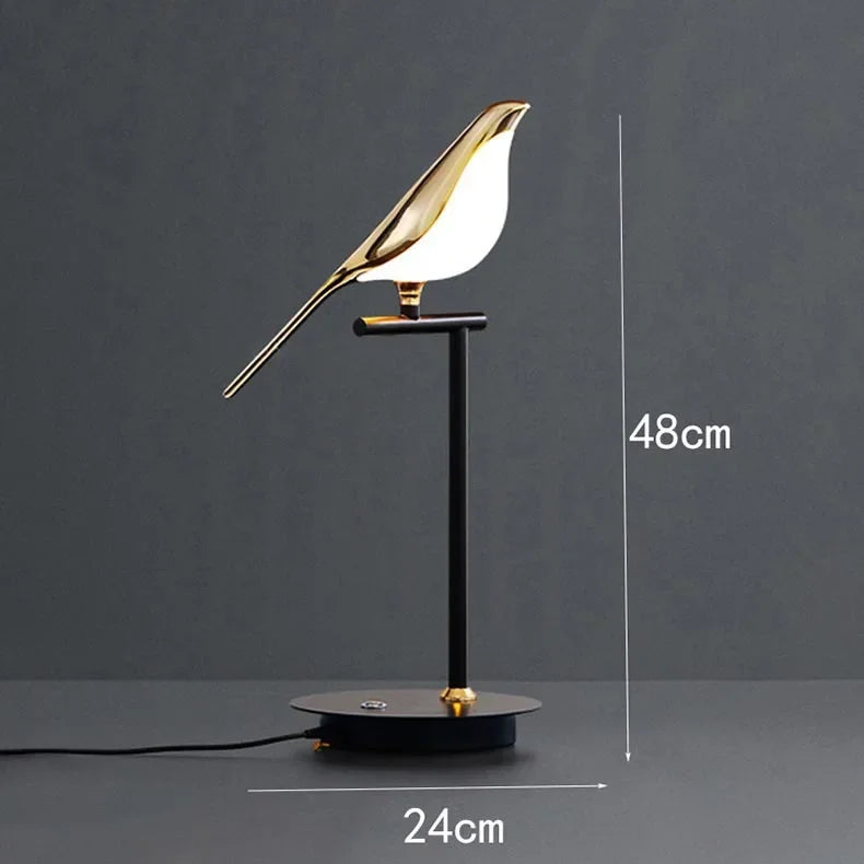 Scandinavia Designer LED Floor Lamps with Bird Illumination Table Desk Light for Bedroom Living Room