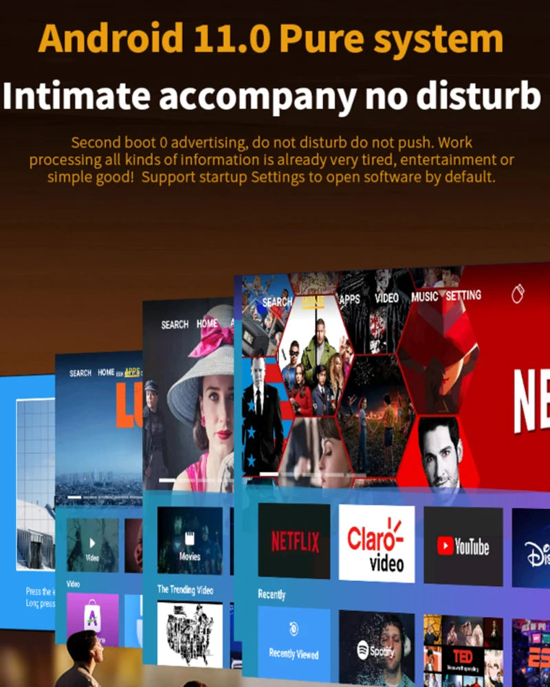 K2/K2N Smart Outdoor Projector 230 ANSI Android 11 Dual Wifi6 BT5.0 4K 1080P 1280*720P HD Home Cinema Outdoor Projector Battery