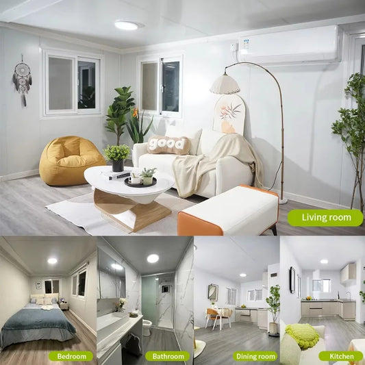 Prefabricated Mobile Home Luxury 20ft 40ft Portable Prefab Modular House 2 3 Bedrooms Container House For Family Outdoor Living