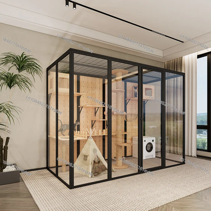 Panoramic glass  villa custom  cabinet  house  house large luxury oversized  cage pet store  house