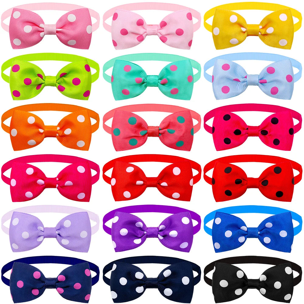 20pcs Dog Supplies For Small Dog Bowtie Dot Style Dog Grooming Accessories Dogs Pets Bow Tie For Dogs Products  Dog Items
