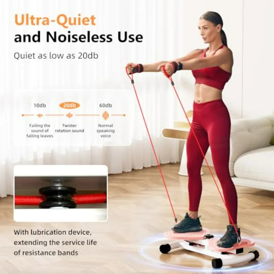 Waist Twister Machine Exercise Ab Twister Board with 330 lbs Weight Capacity UltraQuiet Pilates Board for Women Belly Fat Loss