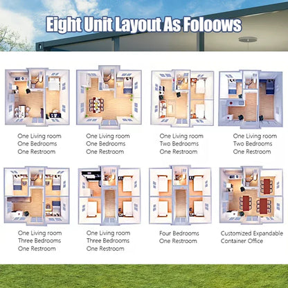 Prefab Tiny Home Expandable Container House 20ft 40ft Folding Room Prefabricated House Luxury 2 3 4 Bedrooms Garden Rooms