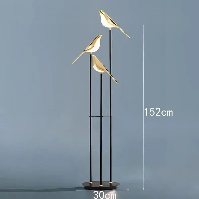 Scandinavia Designer LED Floor Lamps with Bird Illumination Table Desk Light for Bedroom Living Room