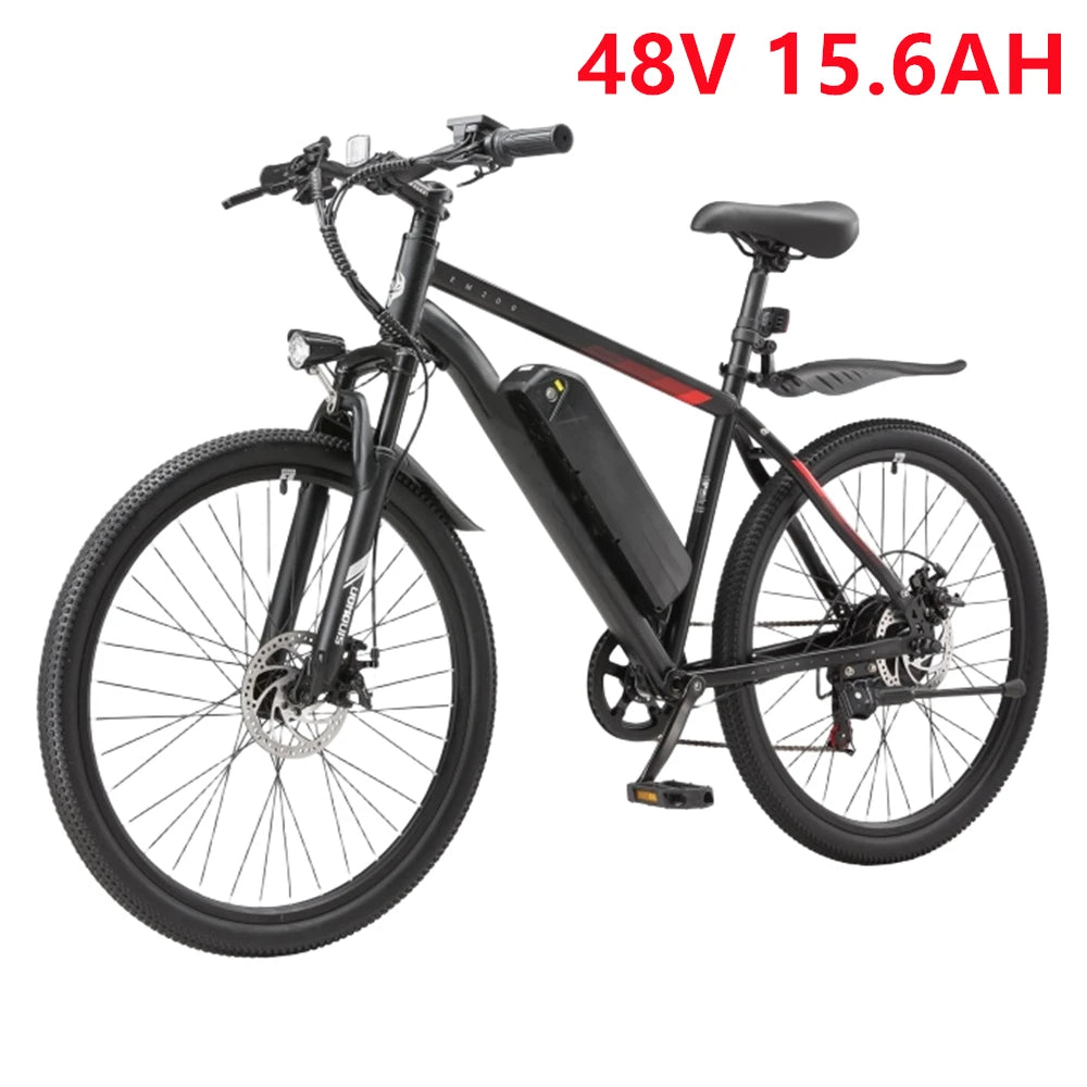 26" Electric Motorcycles Mountain E Bike for Adults, 650W Peak Motor Ebike 25Mph 35Miles 10.4AH 15.6AH Adults Electric Bicycle