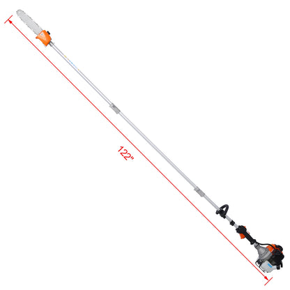 10 in 1 Multi-Functional Trimming Tool, 33CC 2-Cycle Garden Tool System with Gas Pole Saw, Hedge Trimmer, Grass Trimmer, and Bru