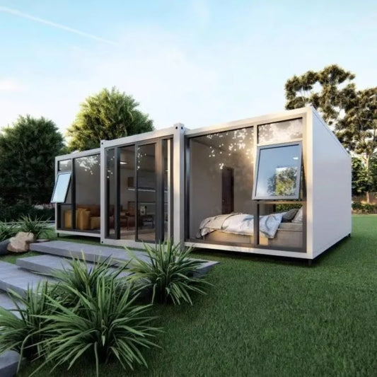 40ft Expandable Foldable House Luxury Prefab Home Modular Container Villa Resort Hotel Family Vacation Bathroom Kitchen Balcony