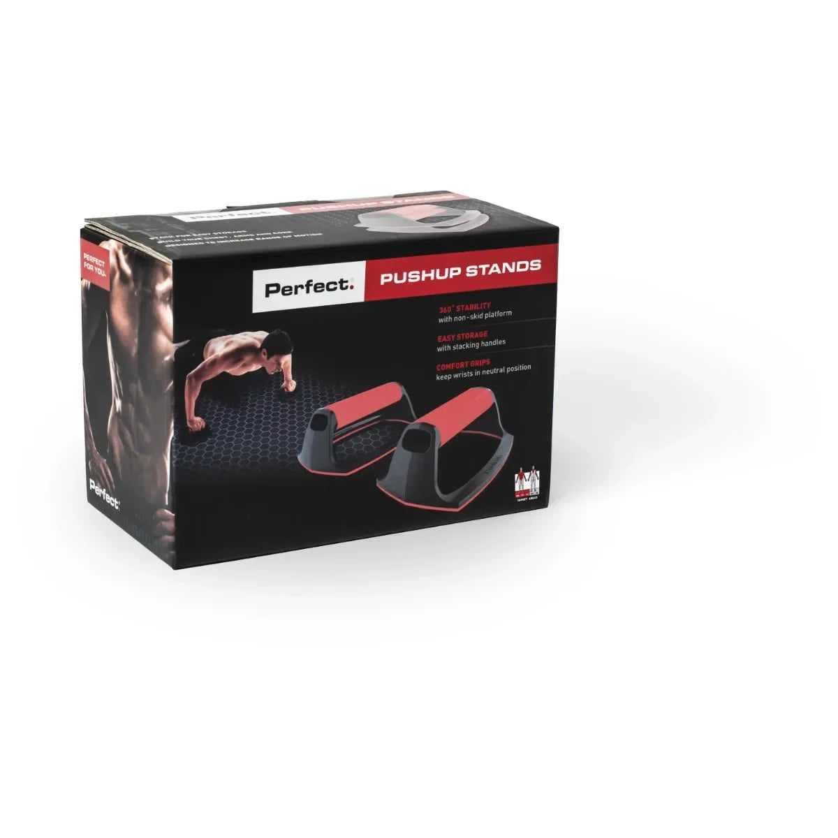 Fitness push-up stand, comfortable padded grips keep wrists in a neutral position, reducing joint stress