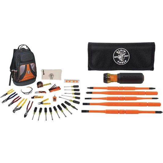 Hand Tools Kit with Screwdriver Set | 28-Piece Tool Kit with Pliers, Screwdrivers, Nut Drivers, Backpack, and Interc