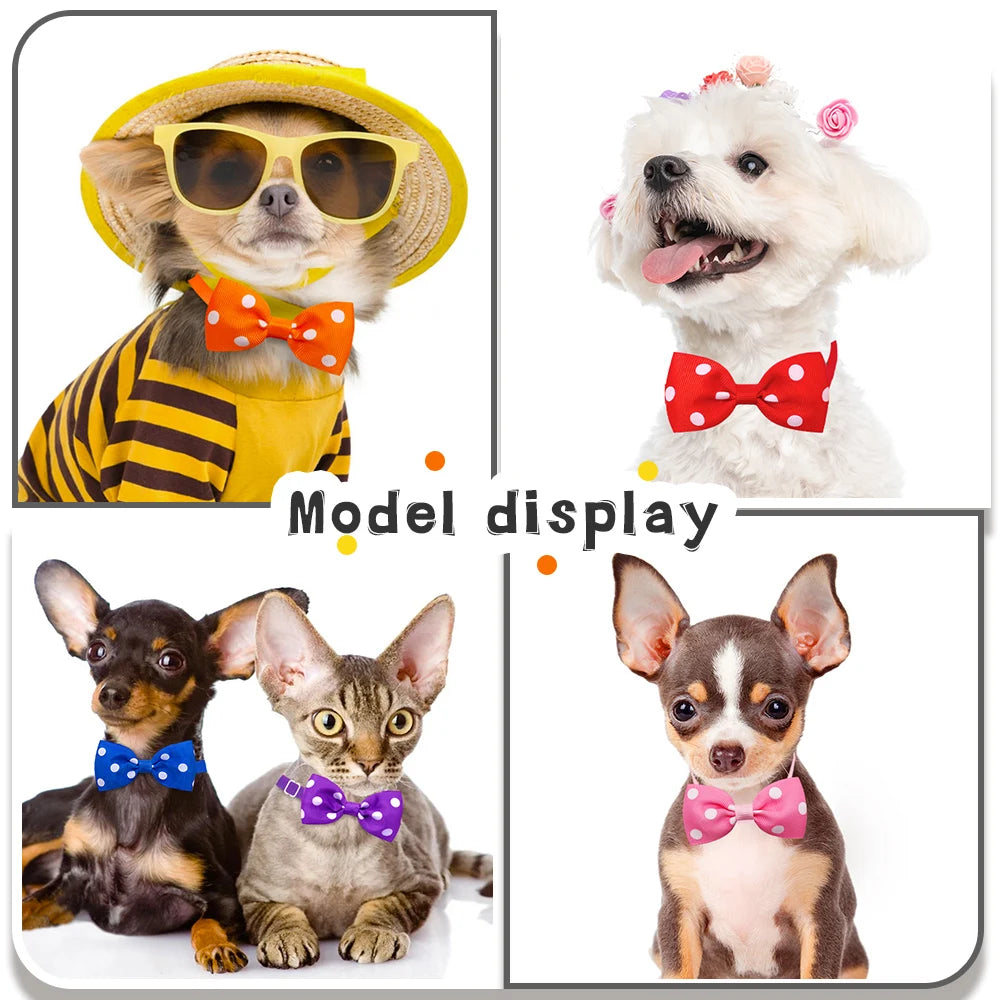 20pcs Dog Supplies For Small Dog Bowtie Dot Style Dog Grooming Accessories Dogs Pets Bow Tie For Dogs Products  Dog Items