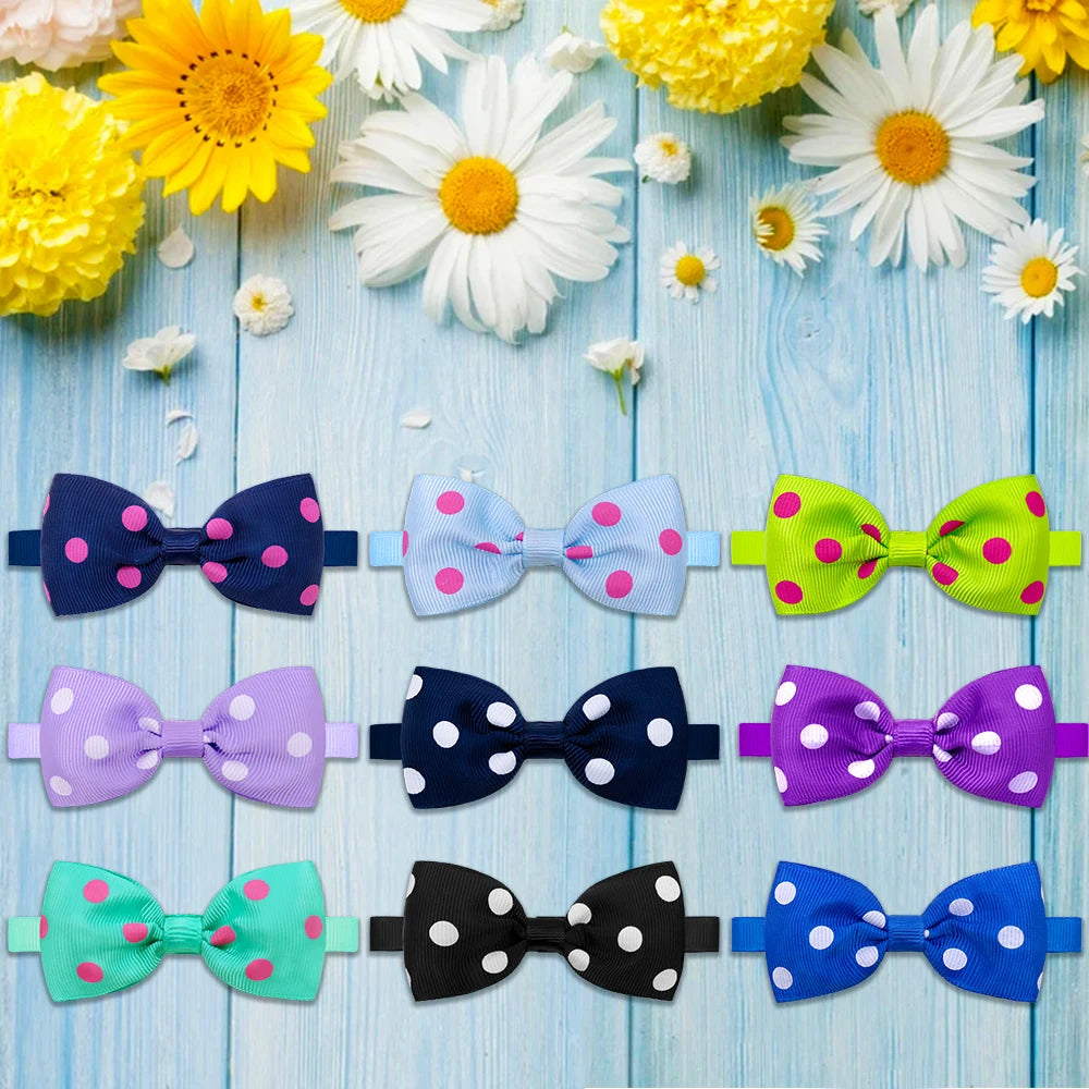 20pcs Dog Supplies For Small Dog Bowtie Dot Style Dog Grooming Accessories Dogs Pets Bow Tie For Dogs Products  Dog Items