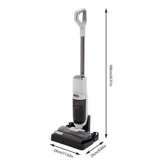 Cordless Wet Dry Vacuum Cleaner 250W Handheld Floor Washing Machine Self-Cleaning Floor Washer with LED Voice for Hard Floor
