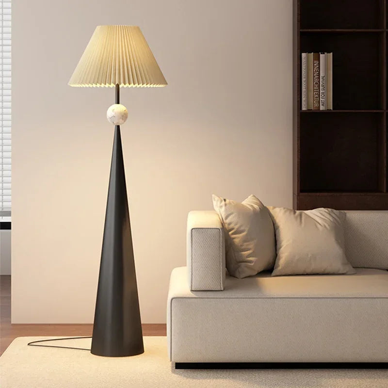 Wabi Sabi White Mushroom Standing Floor Lamps Fabric Floor Reading Lights Foyer Bedroom Designer Sofa Showroom Decorative Lamp