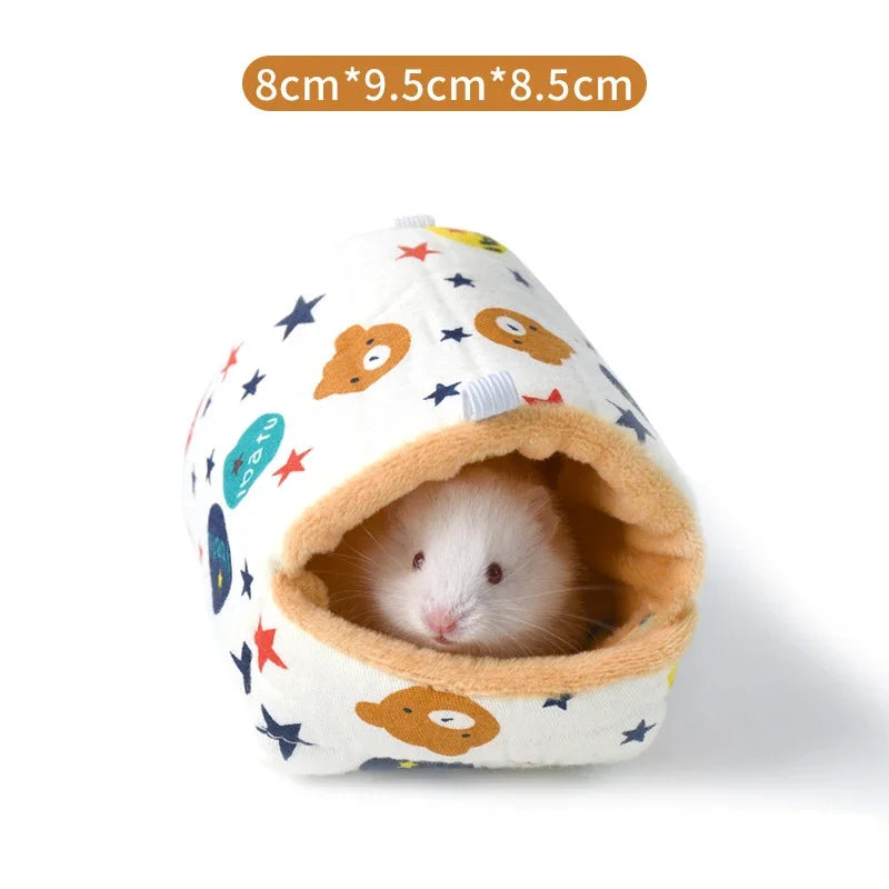 Hamster Supplies Cotton Nest Pet Rat Hammock Hedgehog Squirrel Soft Warm Insulated Winter Cottage Small Pet Sleeping Bed