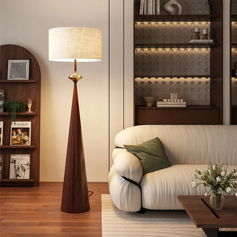 Wabi Sabi White Mushroom Standing Floor Lamps Fabric Floor Reading Lights Foyer Bedroom Designer Sofa Showroom Decorative Lamp