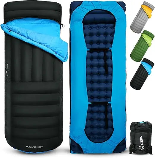 Ultralight 3-Season Recycled Sleeping Bag for Adults, 650FP/700FP, Compact Design with Compression Sack for Backpacking and Camp