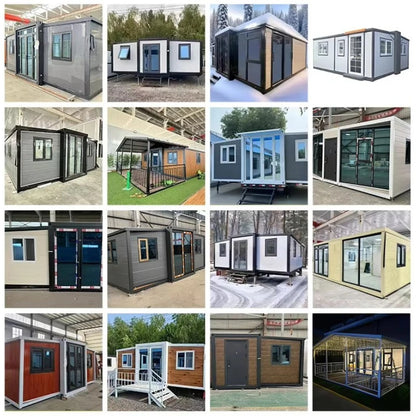 Prefabricated Mobile Home Luxury 20ft 40ft Portable Prefab Modular House 2 3 Bedrooms Container House For Family Outdoor Living