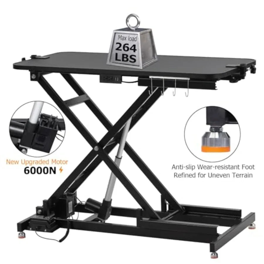 Professional Electric Grooming Table for Dogs At Home Capacity 264 LBS Dog Grooming Table Height Adjustable Pet Grooming Table