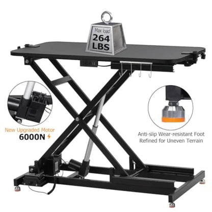 Professional Electric Grooming Table for Dogs At Home Capacity 264 LBS Dog Grooming Table Height Adjustable Pet Grooming Table