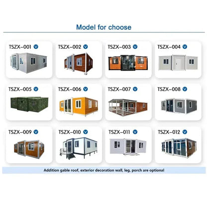 Prefab Tiny Home Expandable Container House 20ft 40ft Folding Room Prefabricated House Luxury 2 3 4 Bedrooms Garden Rooms