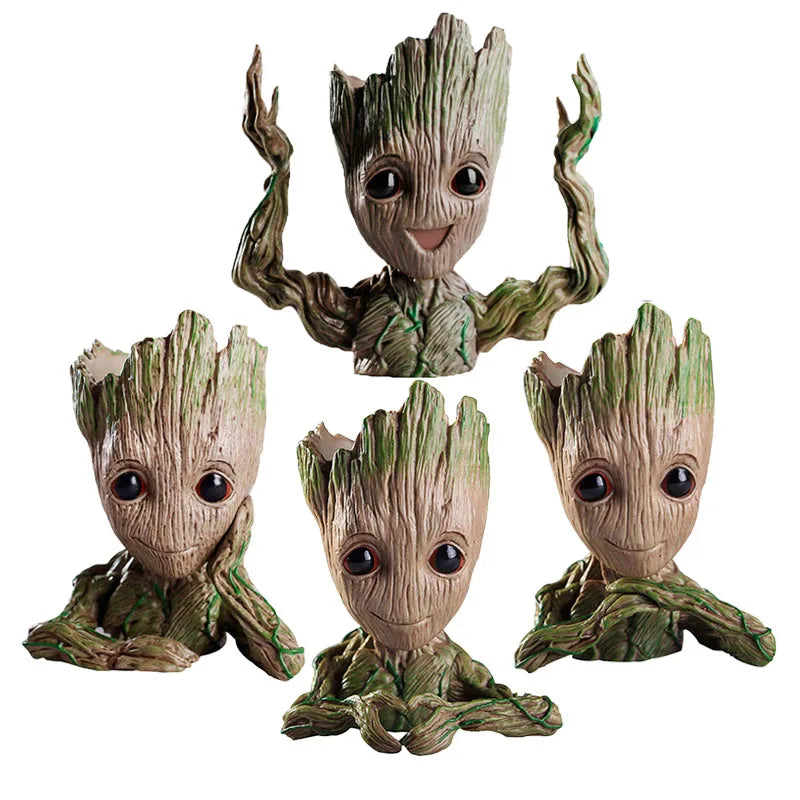 Modern Vases For Flowers Pot Groot Garden Pots Planters Anime Figurines Home Decoration Accessories Office Storage Pen Case