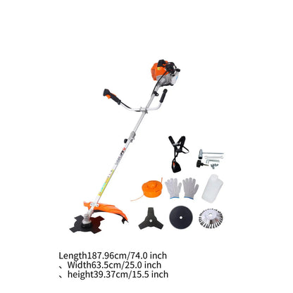 Powerful Petrol Brush Cutter 52cc 2 Stroke Engine with Multifunction Attachments for Lawn and Garden Care