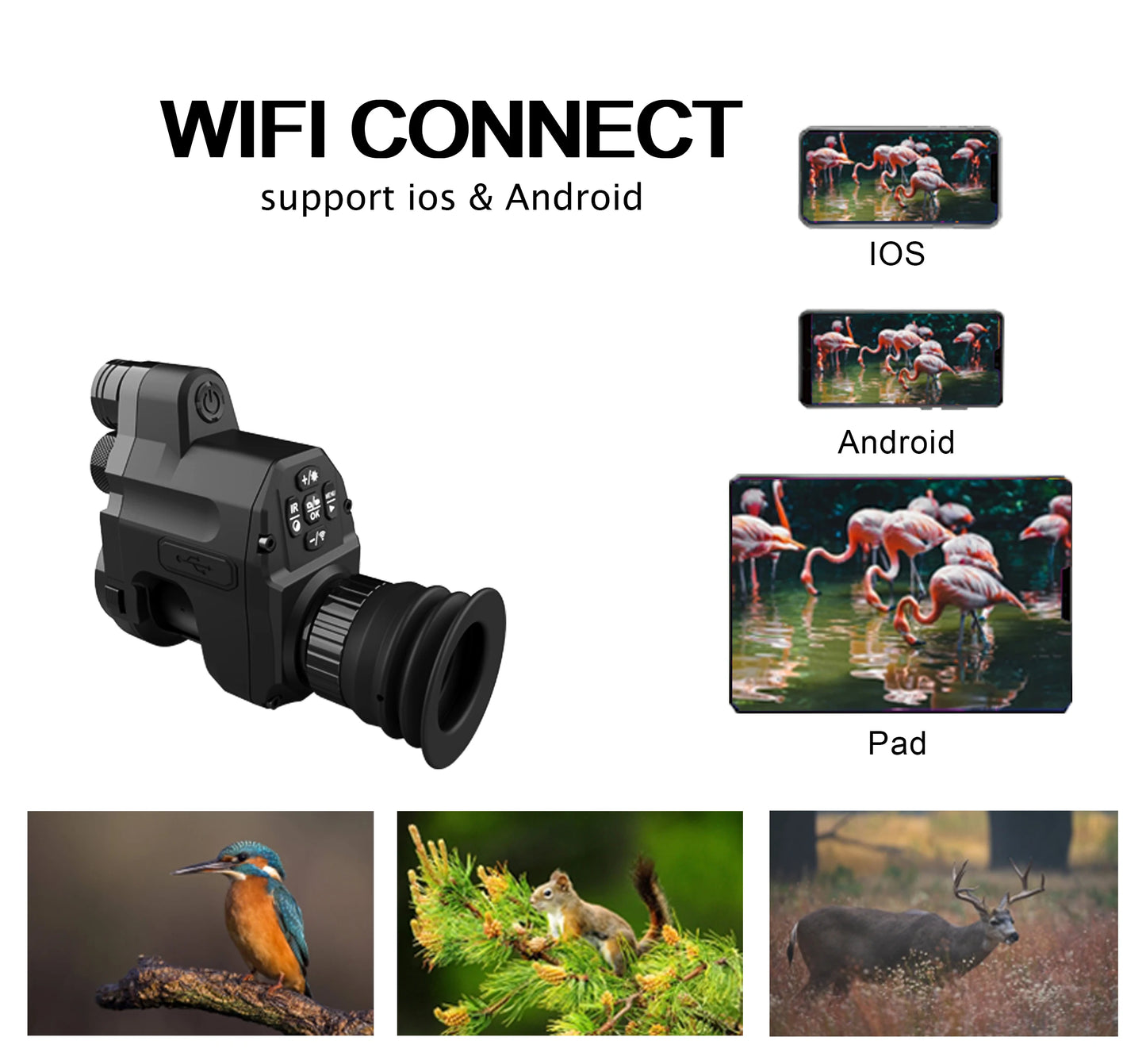 PARD NV007V 12/16mm lens Monocular For Hunting Waterproof WiFi 1080P Digital Camera