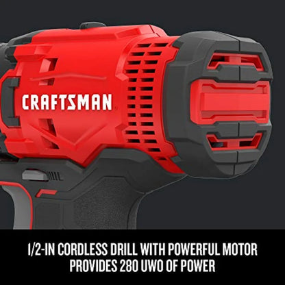 V20 MAX Cordless Drill and Impact Driver Power Tool Combo Kit with 2 Batteries and Charger CMCK200C2 and (1) V20 Lith