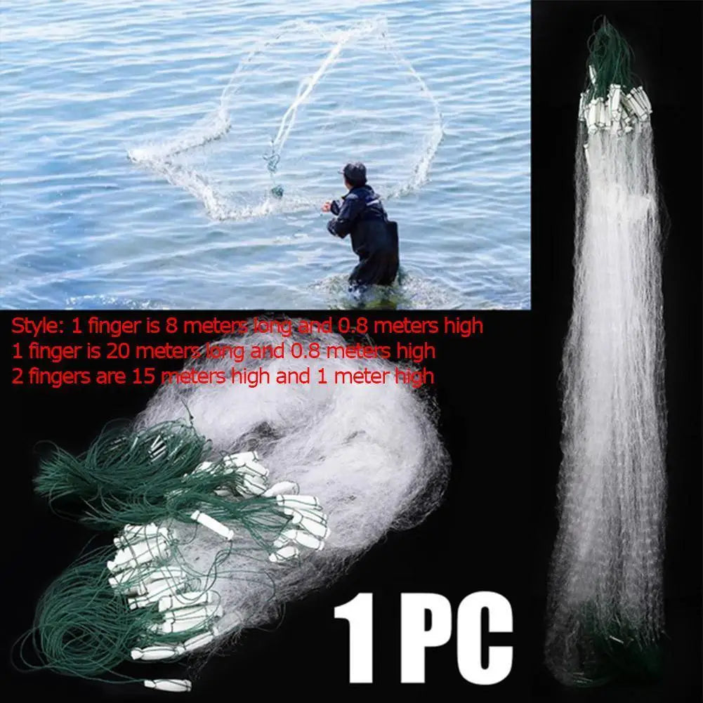 Fishing Net Single Mesh Nylon Float Trap Monofilament Gill Net Fishing Accessories For Hand Casting