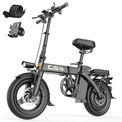 Rated Power 500w (peak 740w)Adult Electric Scooter And Electric Bike, With Seat, 48V 10-15Ah Lithium Battery, Range Up To 10-35
