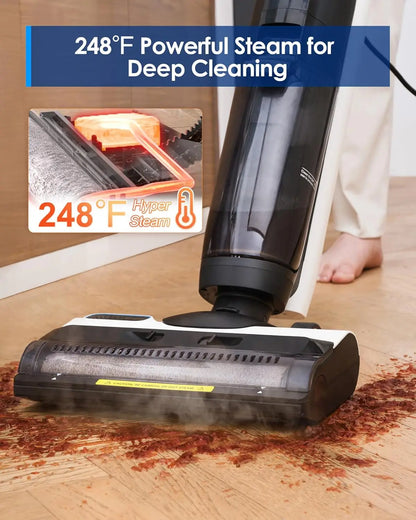 Steam Wet Dry Vacuum All-in-One, 248℉ High-Temp Steam Mop for Hardwood Floors, Self-Cleaning