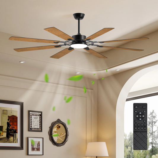 Black Ceiling Fans with Lights Led Remote Control Flush Mount Low Profile for Bedroom Living Dining Room Outdoor Farmhouse Patio