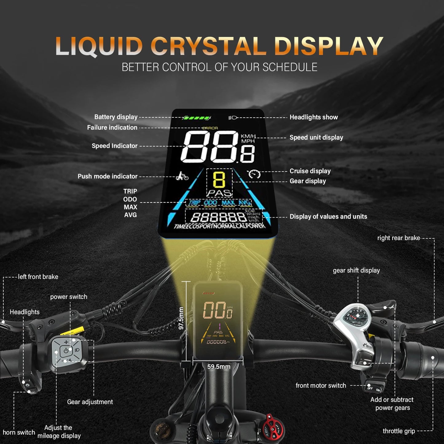 BAOLUJIE DP-2602 Electric bicycle 3000W Motor 48V23Ah battery City Commuter Electric Bike 26inch tireall terrain E-bike