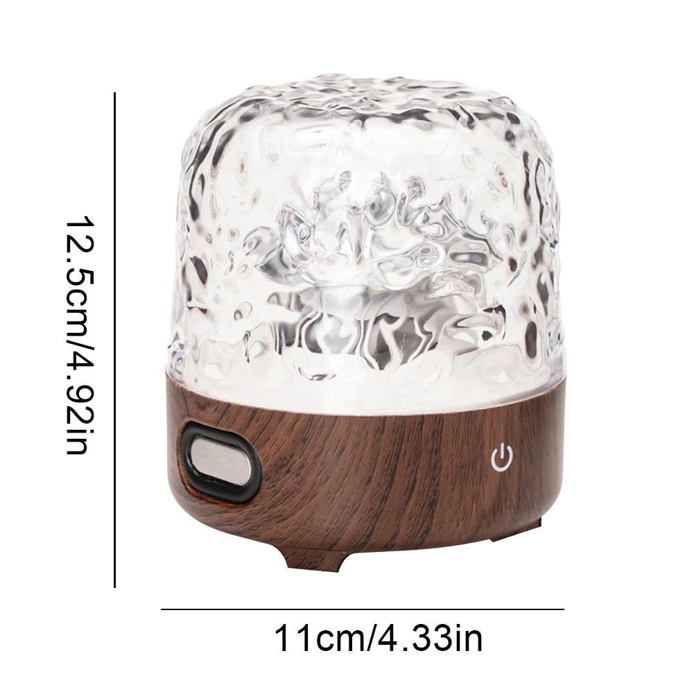 Water Ripple Night Light 16 Colors with Touch Button and Remote Control Ocean Wave Projector Lamp for Living Room Study Bedroom