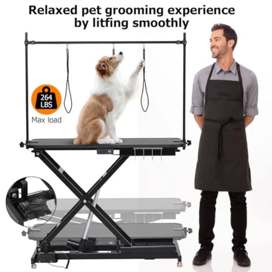 Professional Electric Grooming Table for Dogs At Home Capacity 264 LBS Dog Grooming Table Height Adjustable Pet Grooming Table