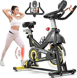 Exercise Bike, Adjustable Magnetic/Brake Pad Resistance Silent Belt Drive, Indoor Cycling Bike for Home Cardio, Fitness Station