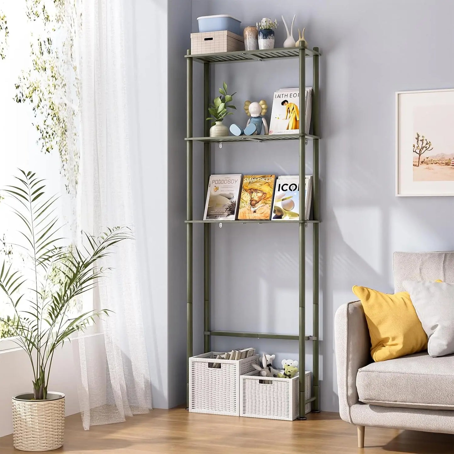 Bamboo Over The Toilet Storage Shelf, 3-Tier Over Toilet Bathroom Organizer Rack, Bathroom Shelves Over Toilet Space