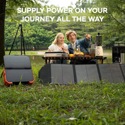 Portable Power Station with 120W Solar Panel, 1600W (Peak 3200W) Solar Generator Built-in Solar Panel, 1024Wh, Customized