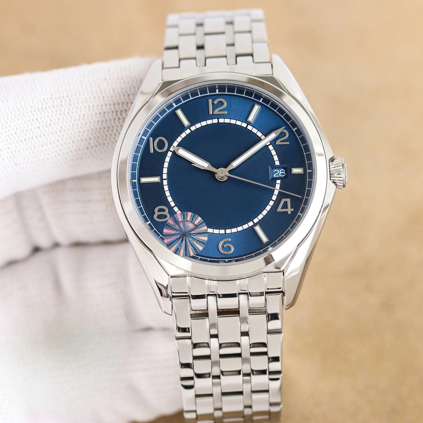 New Top Brand Reissue Watch with Versatile Case and Moon Phase Design for Men