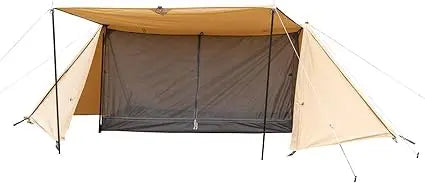 Compact 1-Person Pump Tent with Military-Style Curtain, Storage, and Full Closure, Made of Blended Cotton for Solo Base Camping