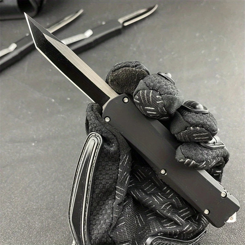 All Black A07 Pocket Folding Knife Multitool Survival Outdoor Portable Hunting Self-defense Tactical Multitool Hand Knife EDC