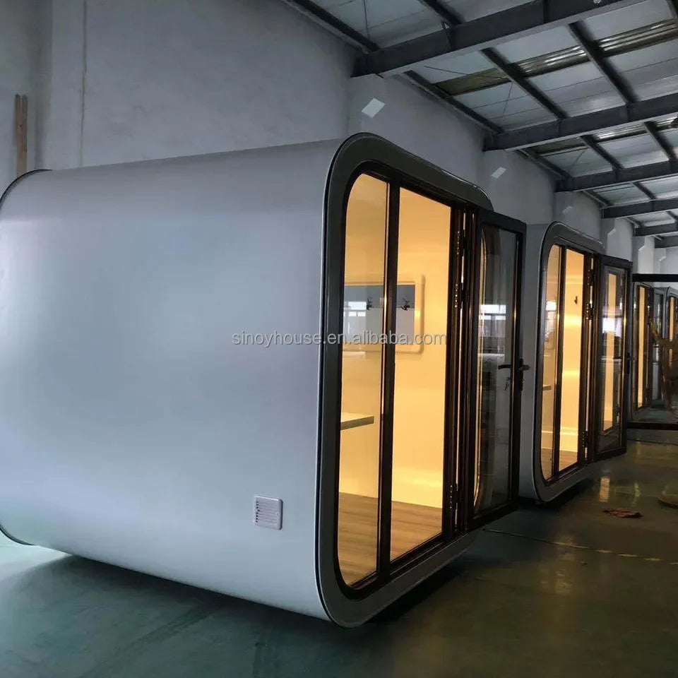 Sinoy Fast Build Mobile Tiny Houses Waterproof Prefab Office Pod Prefabricated Container House Portable Casa Living Room Apple
