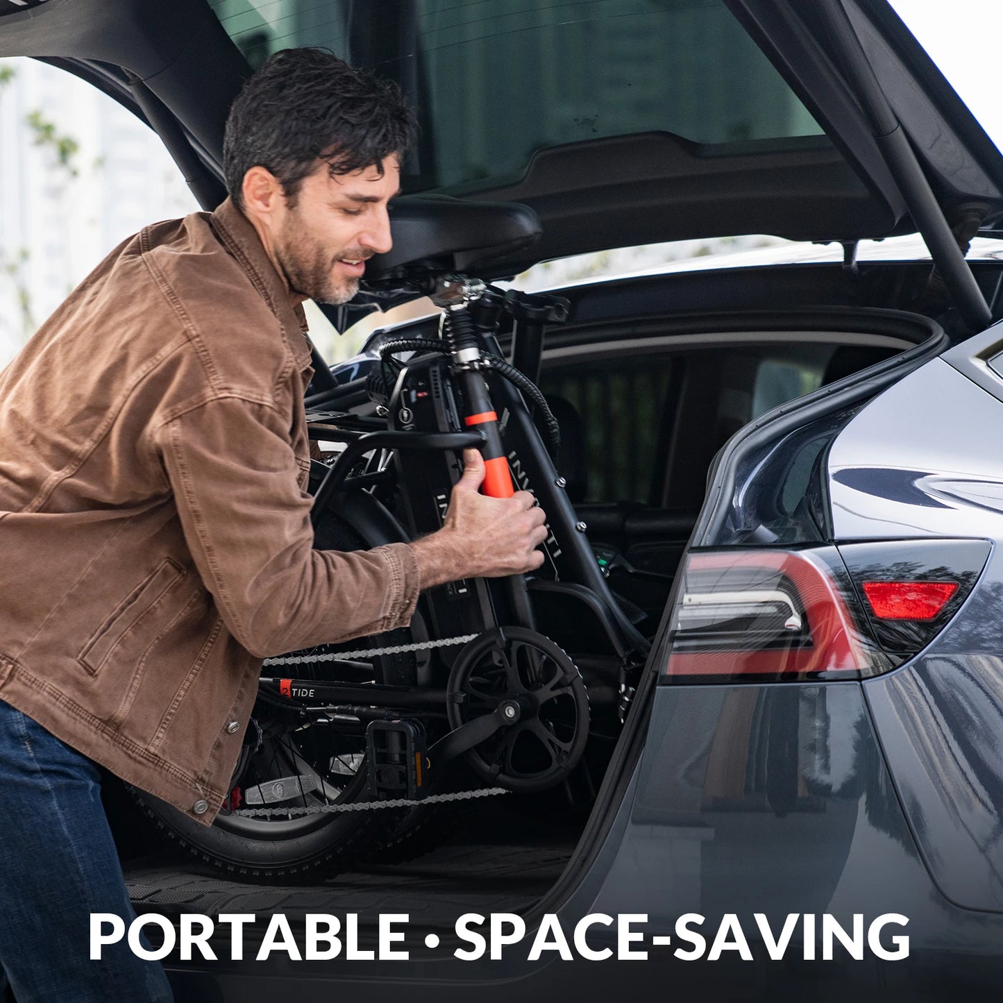 INVANTI Tide 2 Electric Bike, 20" Fat Tire Step-Thru Electric Bicycle, 900W Peak Motor 45 Miles 20MPH Top Speed