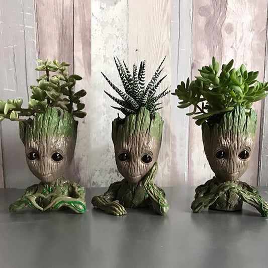 Modern Vases For Flowers Pot Groot Garden Pots Planters Anime Figurines Home Decoration Accessories Office Storage Pen Case