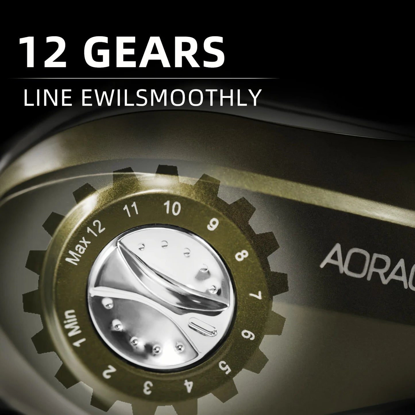 Premium Circular Grip Green Waterdrop Fishing Reel - Ergonomic Design, Smooth Casting, Durable Construction