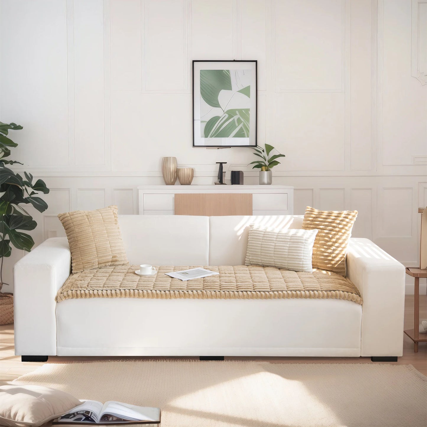 Corduroy Plush Sofa Cushion Winter Thickened Sofa Cover Universal Cushion Sofa Cover Anti-cat Scratch Sofa Towel For Living Room